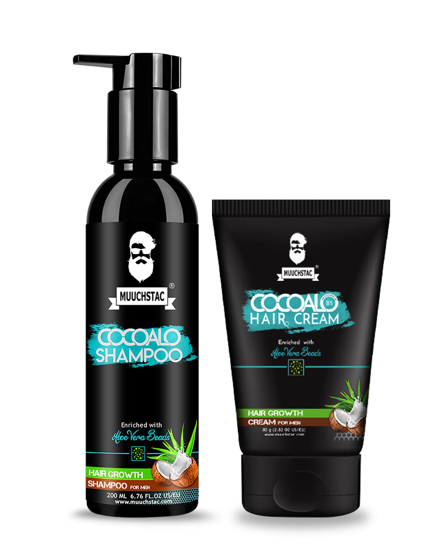 Muuchstac Hair Growth Kit - Anti-Hair fall Shampoo + Hair Styling Cream