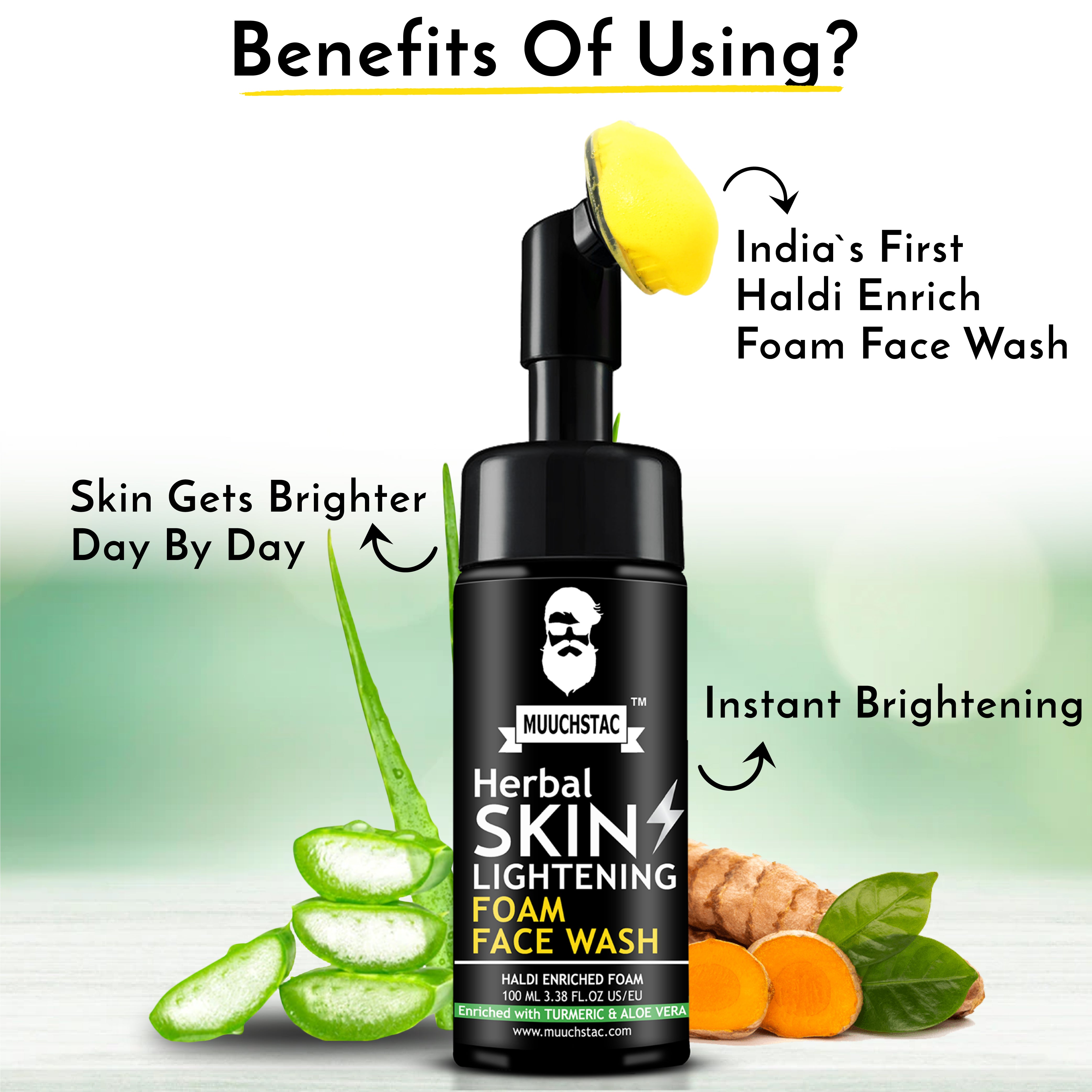 Skin Lightening Haldi Foam Face Wash