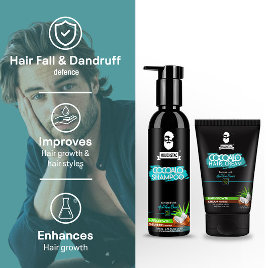 Muuchstac Hair Growth Kit - Anti-Hair fall Shampoo + Hair Styling Cream