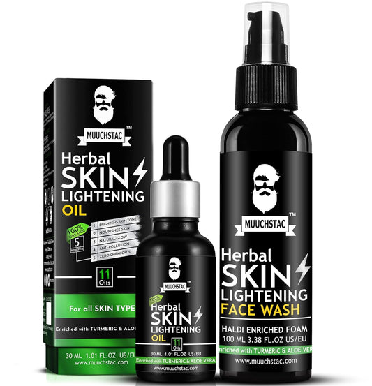 Muuchstac Men’s Herbal Skin Lightening Oil & Haldi Enriched Face Wash